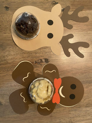 Picture of Reindeer/Gingerbread man with 2 oz. Plain chocolates